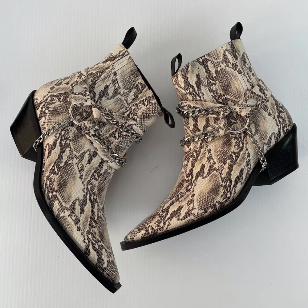 Anine Bing Harris Python Booties Size 38 - Picture 5 of 10